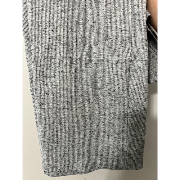 Asos Size 8 Heathered Gray Twist Front Ribbed Short Sleeve Knit Maxi - Picture 7 of 7